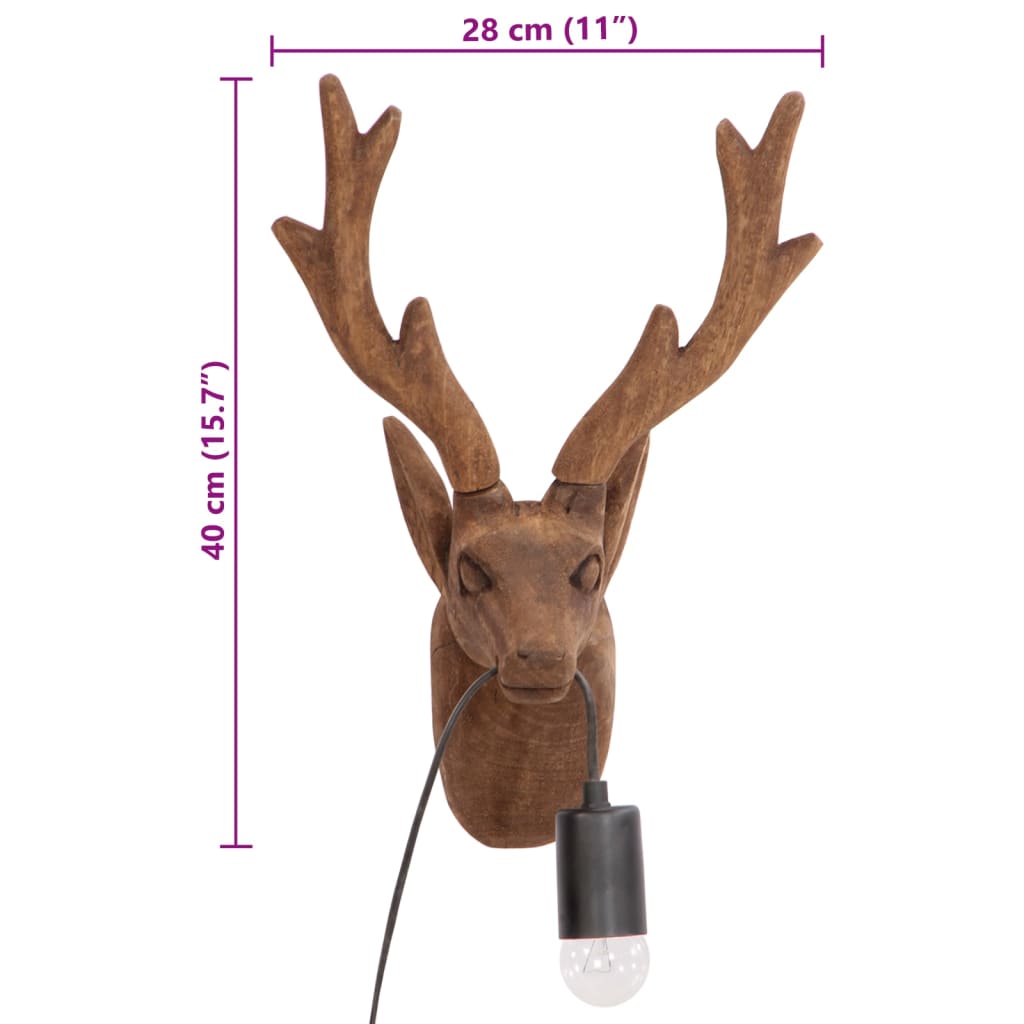 Wandlamp dierenvorm 25 W 28x20x40 cm E27 is nu te koop bij PeponiXL, paradijselijk wonen!