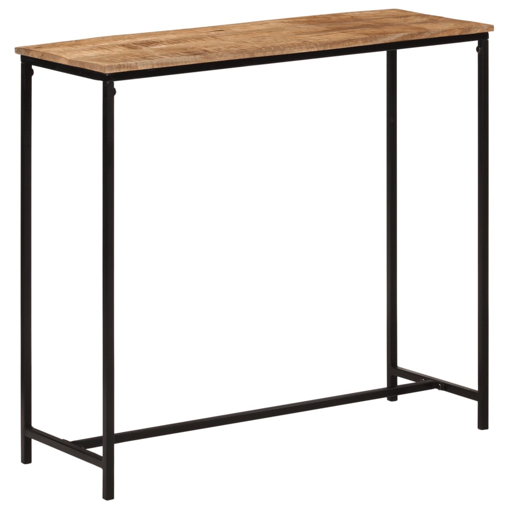 Wandtafel 80x30x74 cm massief mangohout en ijzer is nu te koop bij PeponiXL, paradijselijk wonen!
