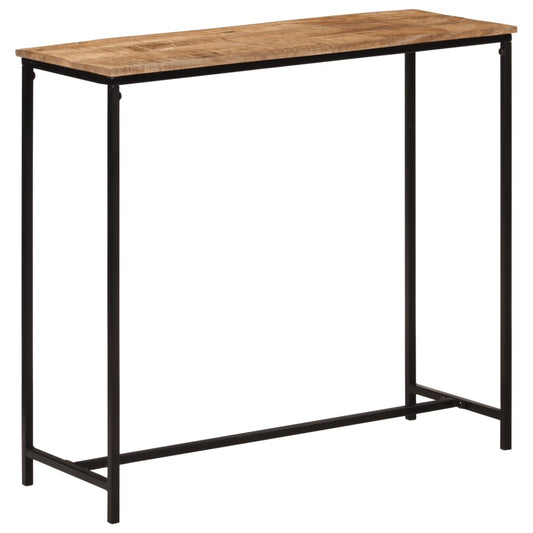 Wandtafel 80x30x74 cm massief mangohout en ijzer is nu te koop bij PeponiXL, paradijselijk wonen!