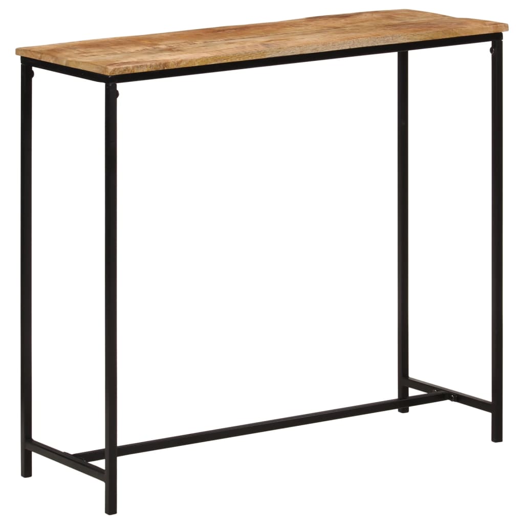 Wandtafel 80x30x74 cm massief mangohout en ijzer is nu te koop bij PeponiXL, paradijselijk wonen!