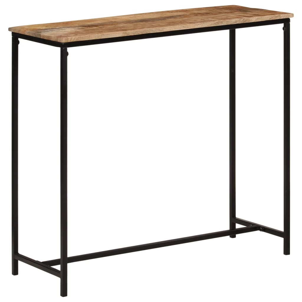 Wandtafel 80x30x74 cm massief mangohout en ijzer is nu te koop bij PeponiXL, paradijselijk wonen!