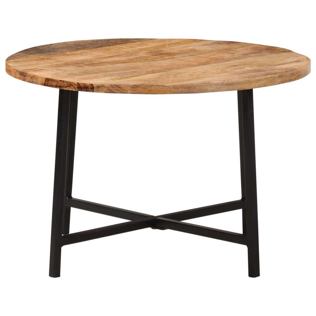 Salontafel 54x54x35 cm massief mangohout en ijzer is nu te koop bij PeponiXL, paradijselijk wonen!