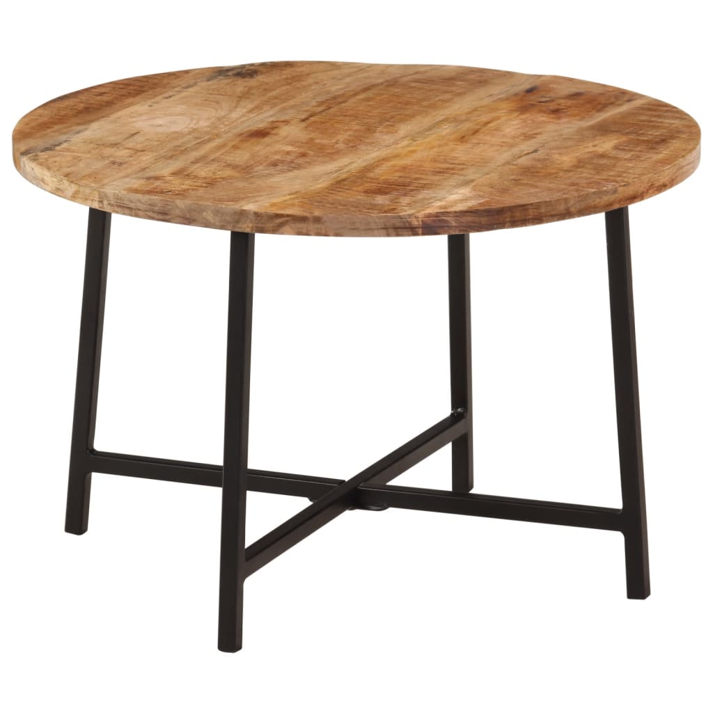 Salontafel 54x54x35 cm massief mangohout en ijzer is nu te koop bij PeponiXL, paradijselijk wonen!