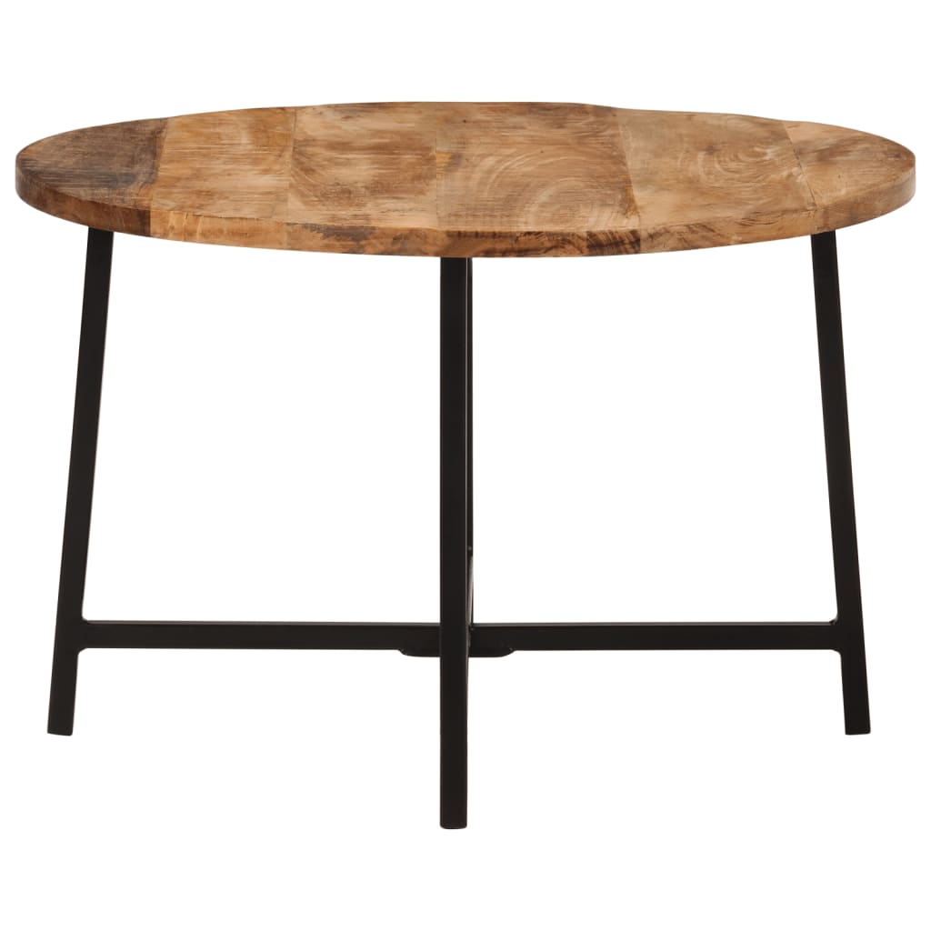 Salontafel 54x54x35 cm massief mangohout en ijzer is nu te koop bij PeponiXL, paradijselijk wonen!