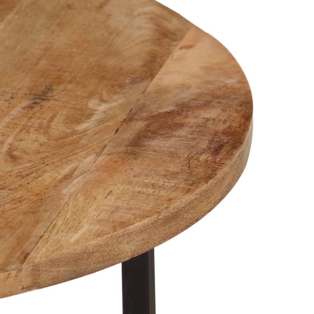 Salontafel 54x54x35 cm massief mangohout en ijzer is nu te koop bij PeponiXL, paradijselijk wonen!