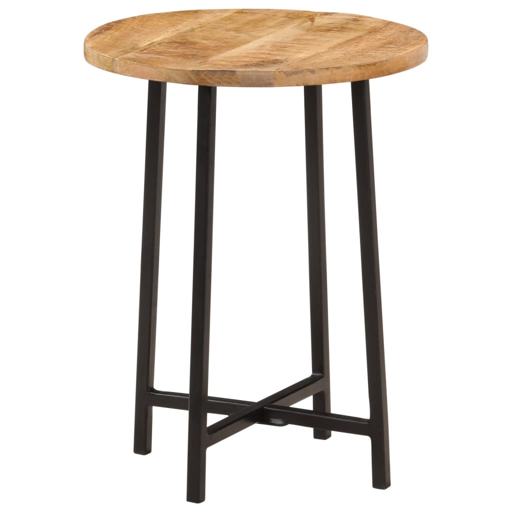 Salontafel 35x35x45 cm massief mangohout en ijzer is nu te koop bij PeponiXL, paradijselijk wonen!