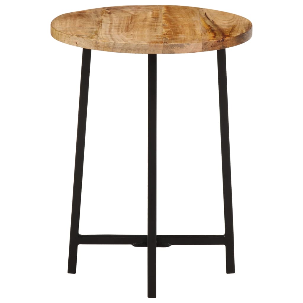 Salontafel 35x35x45 cm massief mangohout en ijzer is nu te koop bij PeponiXL, paradijselijk wonen!