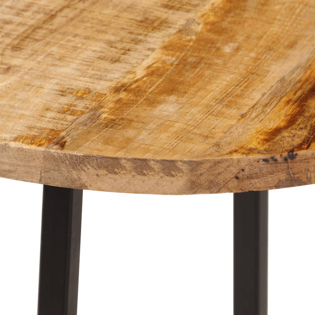 Salontafel 35x35x45 cm massief mangohout en ijzer is nu te koop bij PeponiXL, paradijselijk wonen!