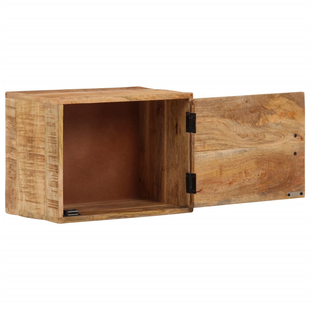 Nachtkastje wandgemonteerd 40x30x25 cm massief mangohout is nu te koop bij PeponiXL, paradijselijk wonen!