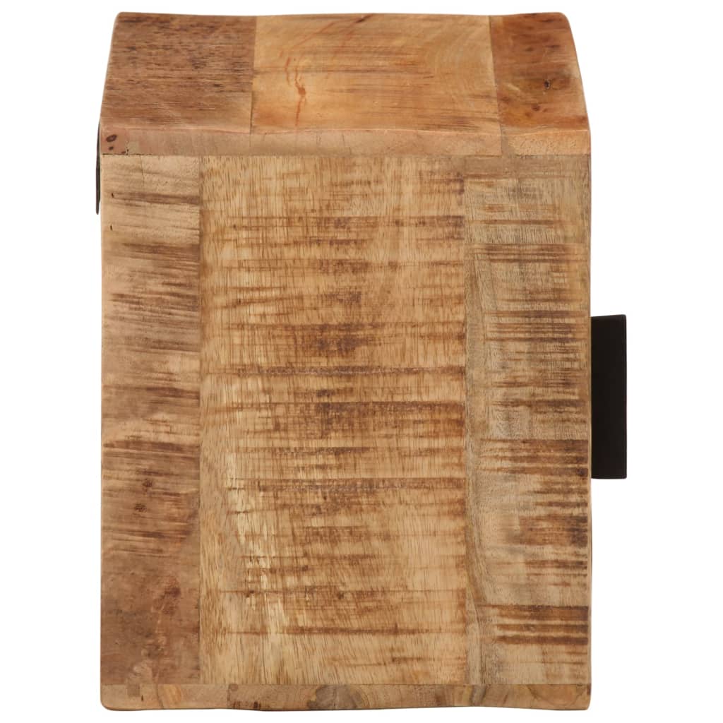 Nachtkastje wandgemonteerd 40x30x25 cm massief mangohout is nu te koop bij PeponiXL, paradijselijk wonen!