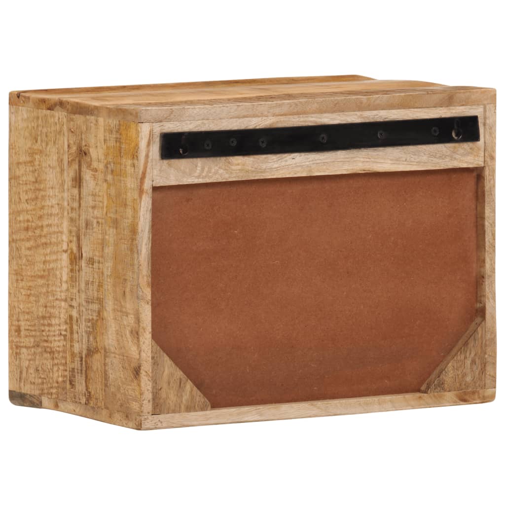 Nachtkastje wandgemonteerd 40x30x25 cm massief mangohout is nu te koop bij PeponiXL, paradijselijk wonen!