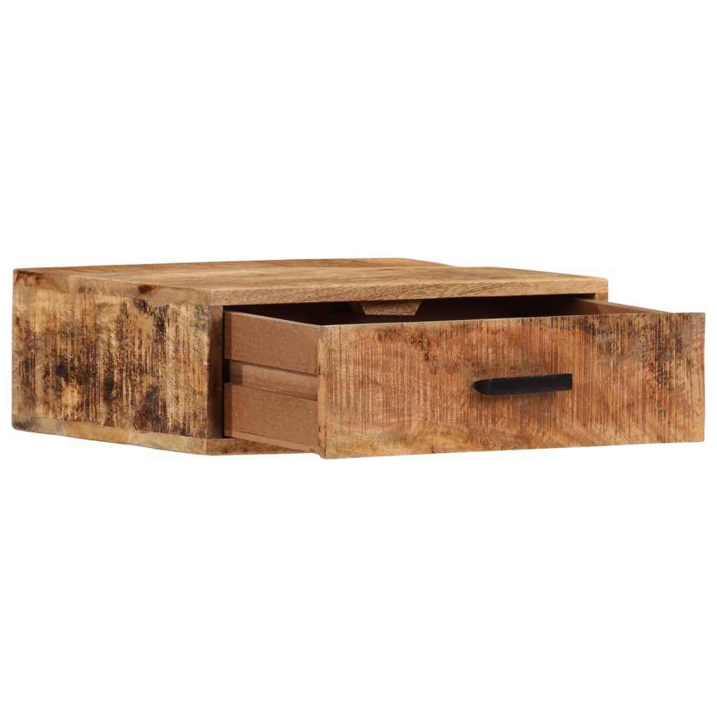 Nachtkastje wandgemonteerd 40x30x13,5 cm massief mangohout is nu te koop bij PeponiXL, paradijselijk wonen!