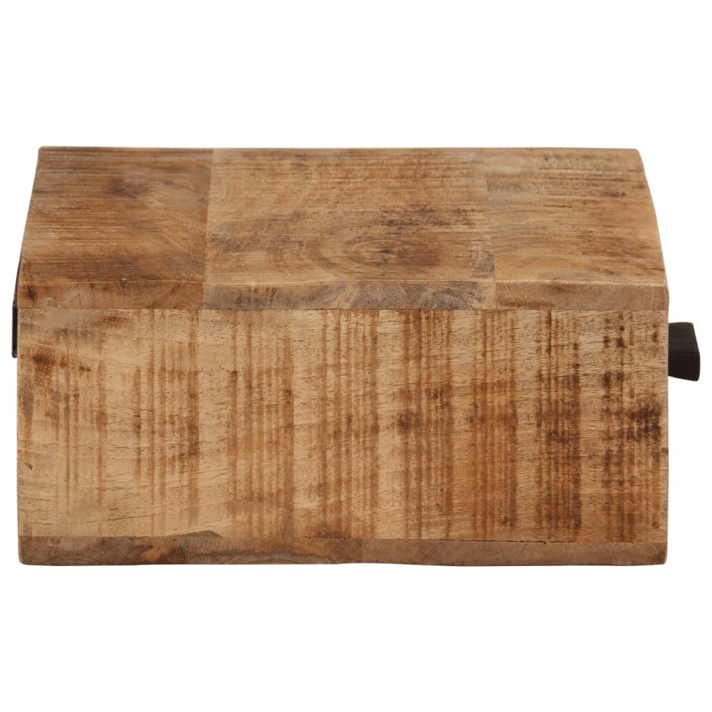 Nachtkastje wandgemonteerd 40x30x13,5 cm massief mangohout is nu te koop bij PeponiXL, paradijselijk wonen!