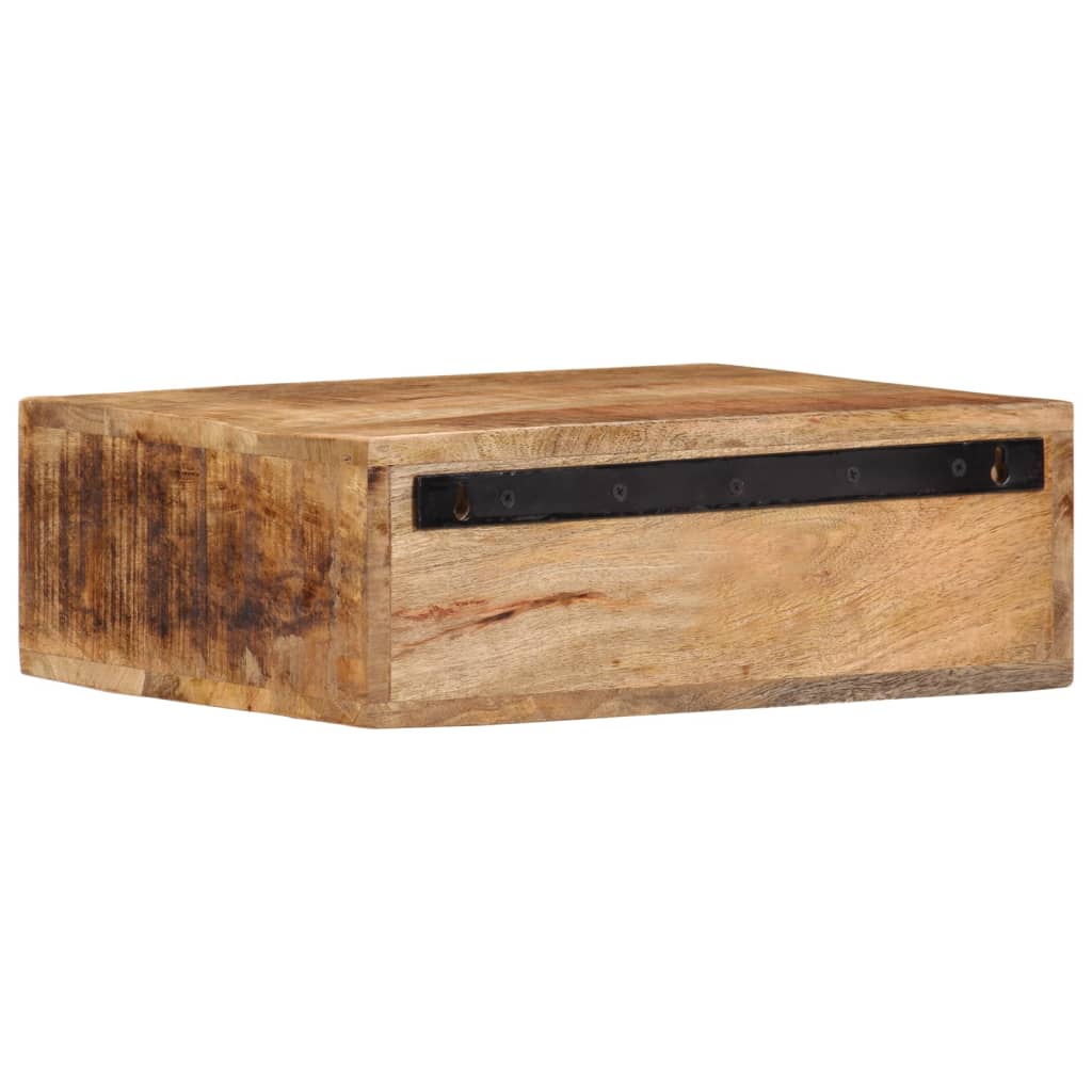 Nachtkastje wandgemonteerd 40x30x13,5 cm massief mangohout is nu te koop bij PeponiXL, paradijselijk wonen!