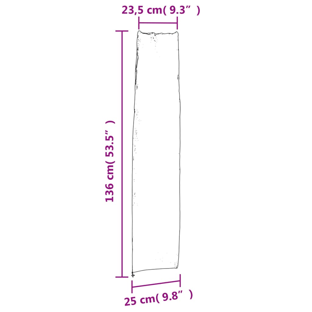 Parasolhoes 136x25/23,5 cm 420D oxford zwart is nu te koop bij PeponiXL, paradijselijk wonen!