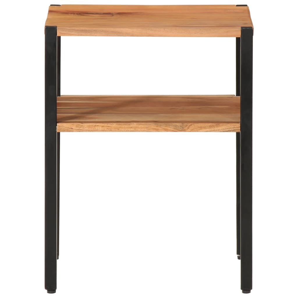 Bijzettafel 35x35x45 cm massief acaciahout en ijzer is nu te koop bij PeponiXL, paradijselijk wonen!