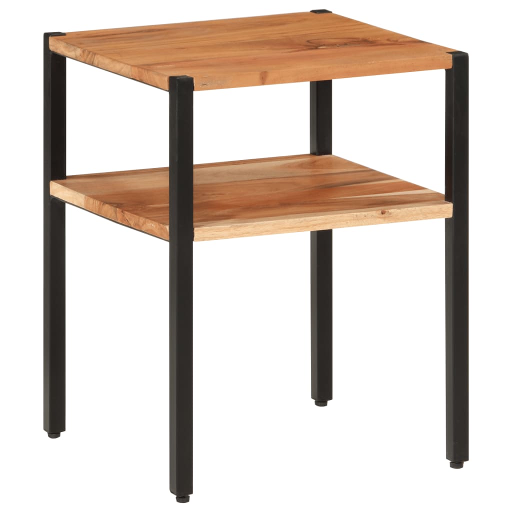 Bijzettafel 35x35x45 cm massief acaciahout en ijzer is nu te koop bij PeponiXL, paradijselijk wonen!
