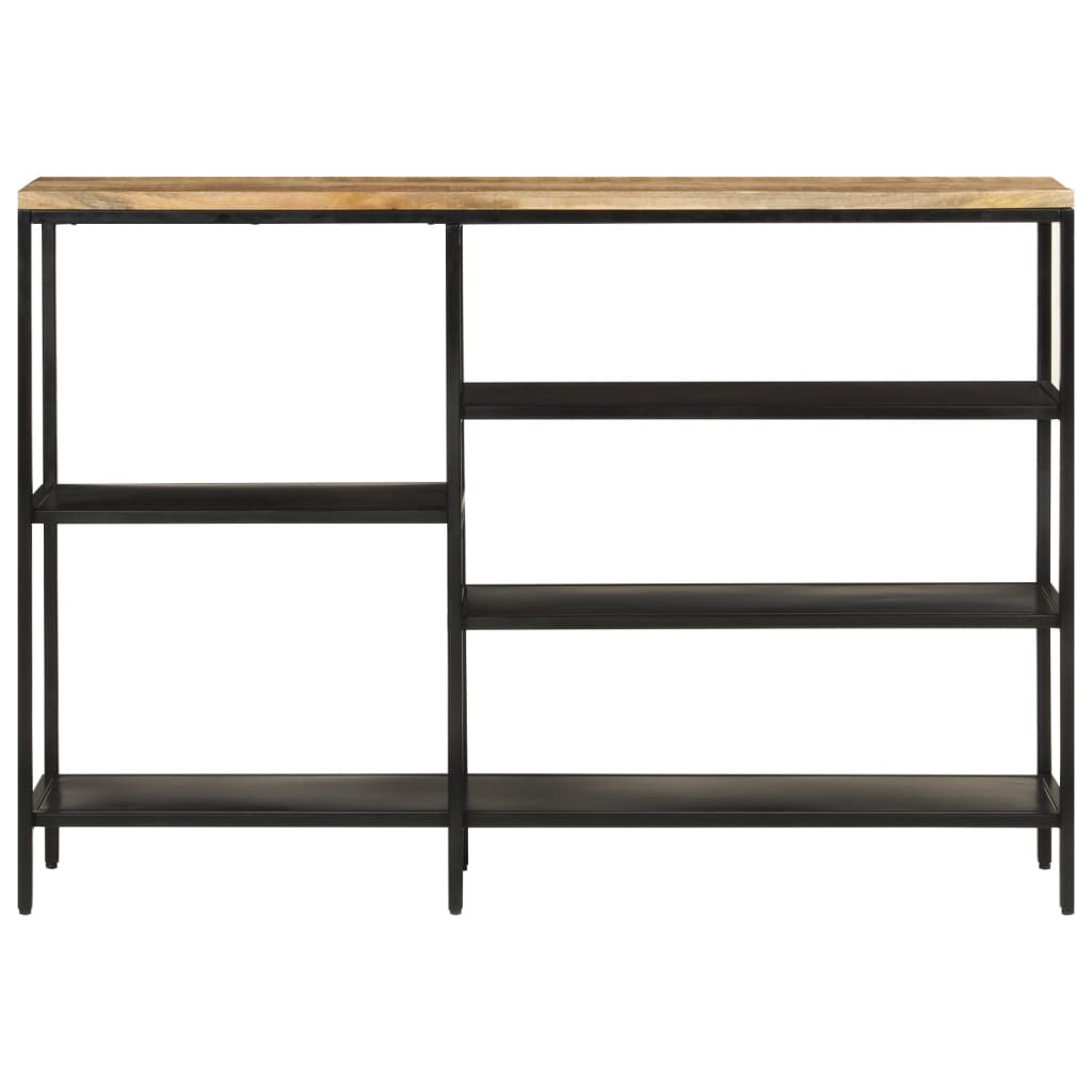 Wandtafel 110x30x75 cm massief ruw mangohout en ijzer is nu te koop bij PeponiXL, paradijselijk wonen!