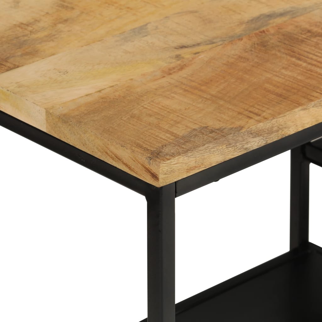 Wandtafel 110x30x75 cm massief ruw mangohout en ijzer is nu te koop bij PeponiXL, paradijselijk wonen!