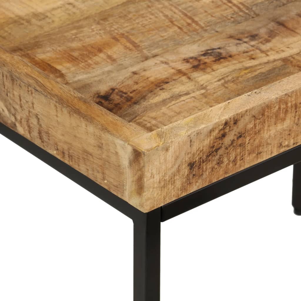 3-delige Salontafelset massief ruw mangohout en ijzer is nu te koop bij PeponiXL, paradijselijk wonen!