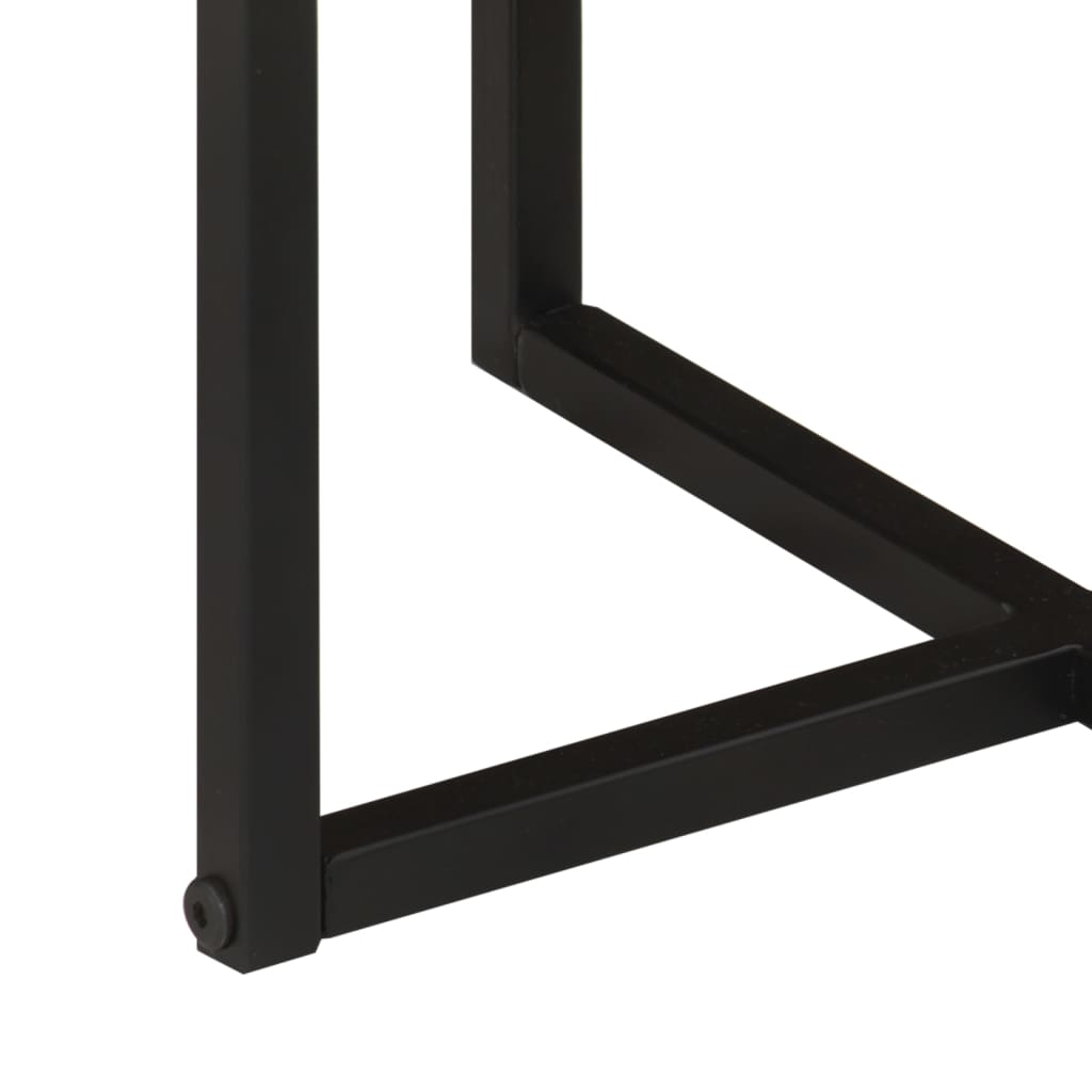 Salontafel 55x55x45 cm massief acaciahout en ijzer is nu te koop bij PeponiXL, paradijselijk wonen!