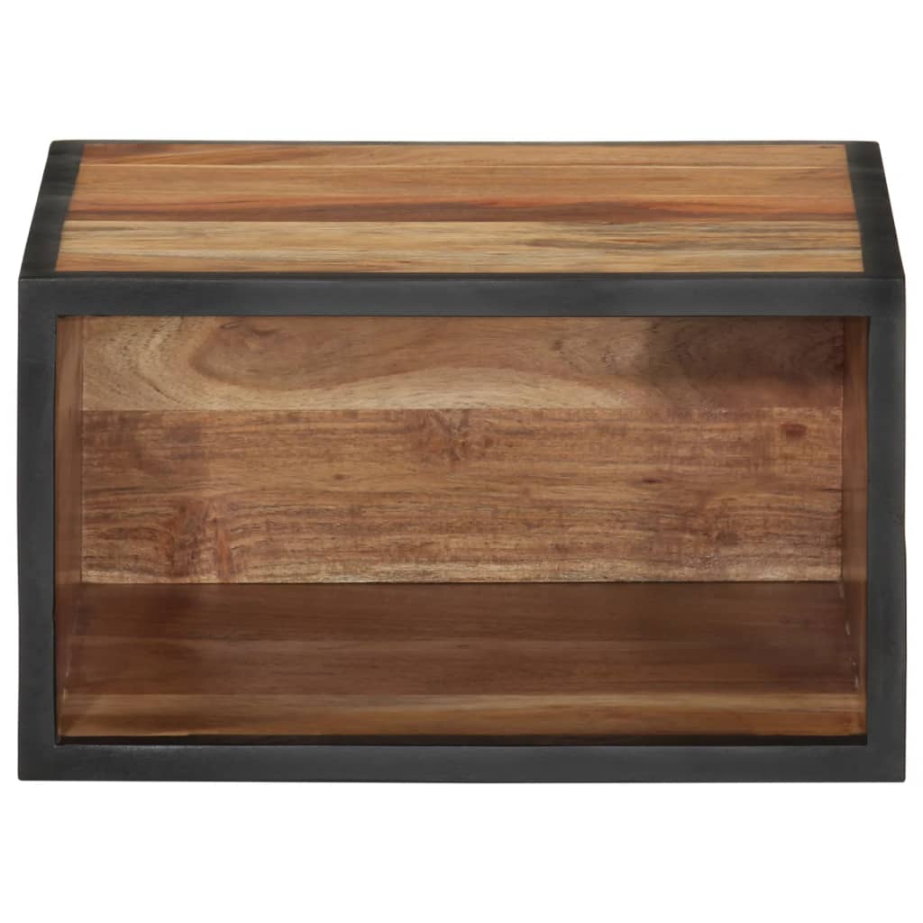 Nachtkastje wandgemonteerd 35x35x20 cm massief acaciahout is nu te koop bij PeponiXL, paradijselijk wonen!