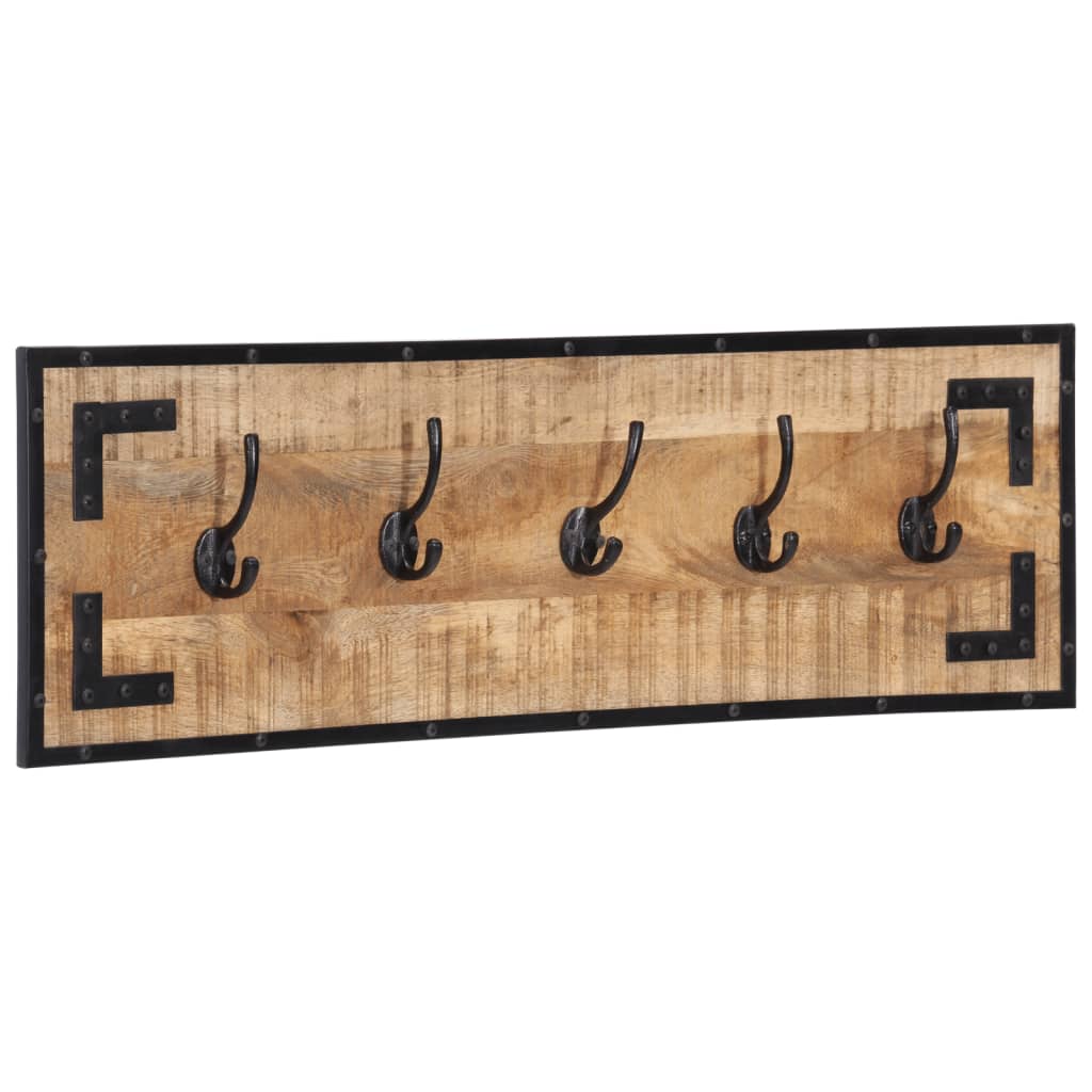 Kapstokken 2 st 80x8x25 cm massief ruw mangohout is nu te koop bij PeponiXL, paradijselijk wonen!