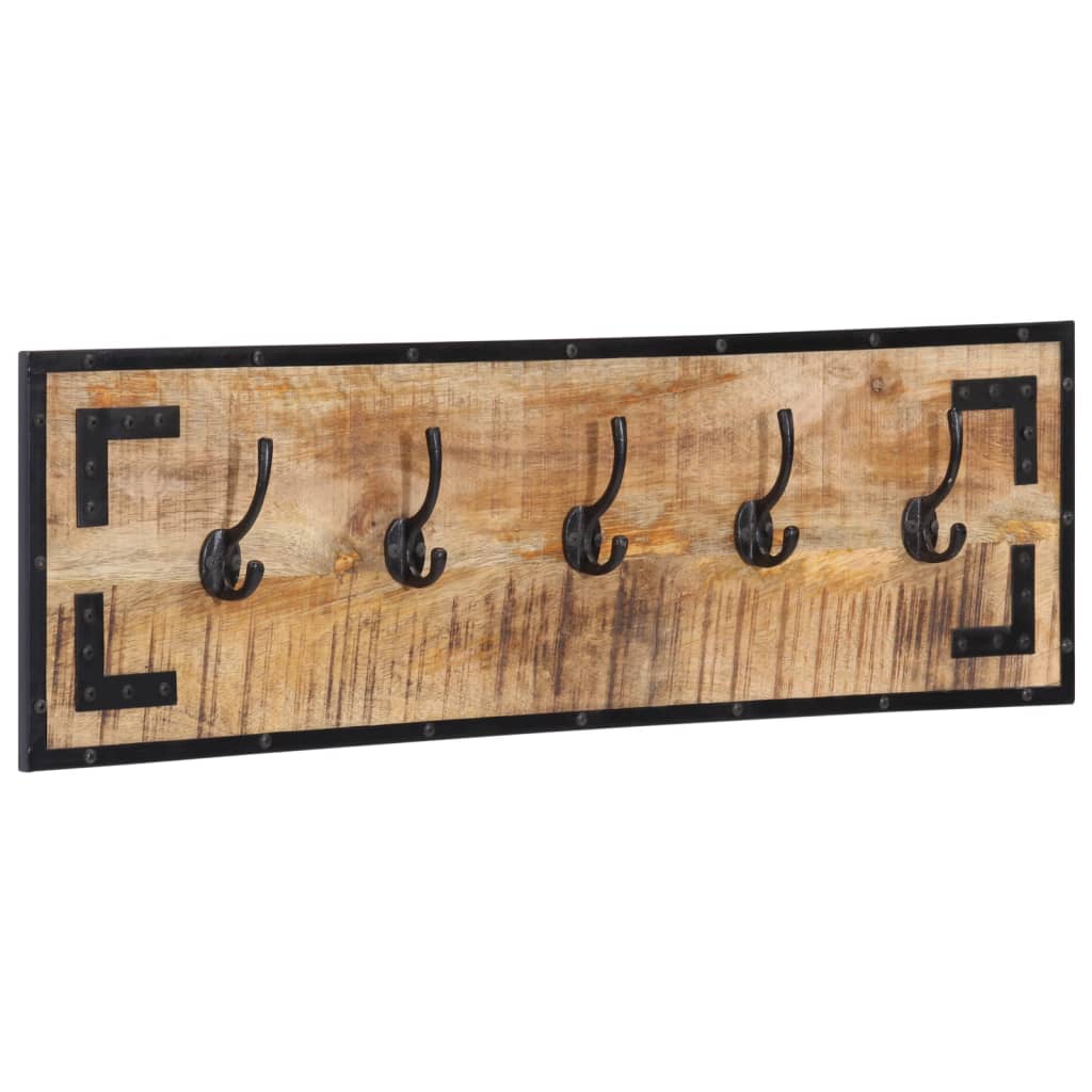 Kapstokken 2 st 80x8x25 cm massief ruw mangohout is nu te koop bij PeponiXL, paradijselijk wonen!