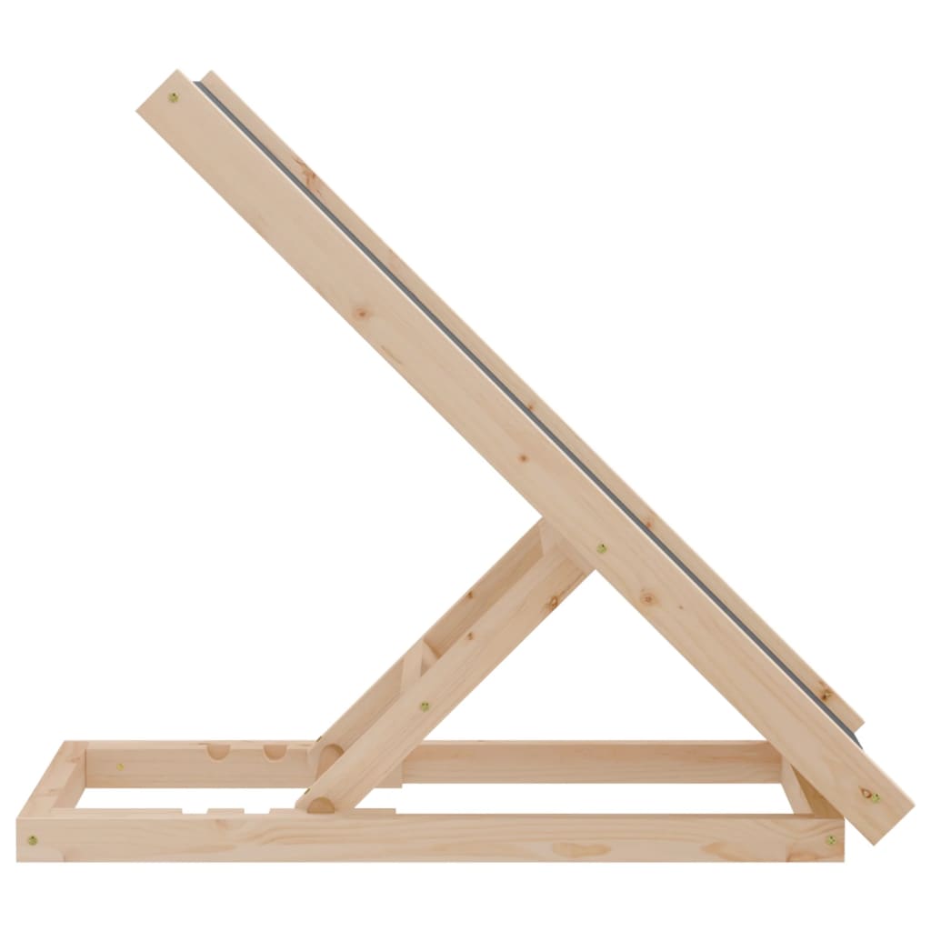 Hondenloopplank 70x35 cm massief vurenhout grijs is nu te koop bij PeponiXL, paradijselijk wonen!
