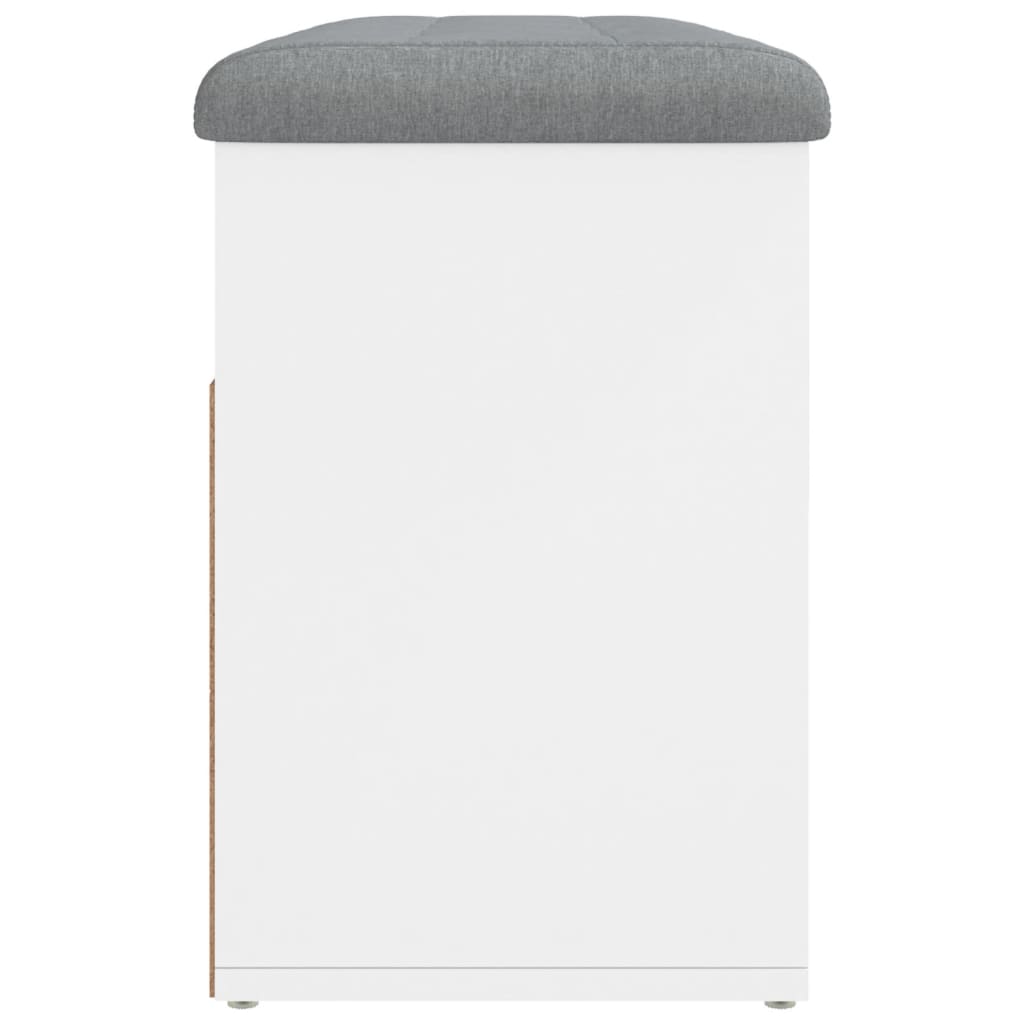 Schoenenbank Wit 82x32x45,5 cm Bewerkt Hout is nu te koop bij PeponiXL, paradijselijk wonen!