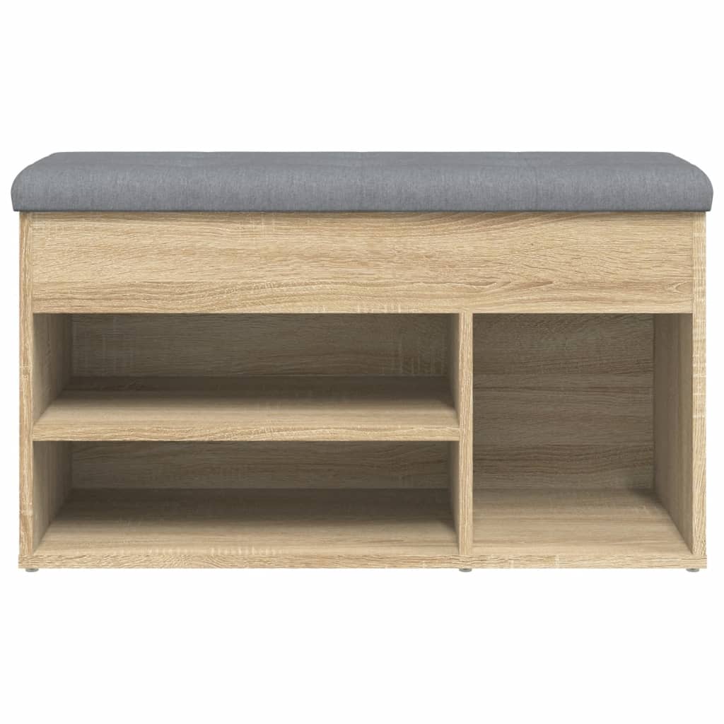 Schoenenbank 82x32x45,5 cm bewerkt hout sonoma eikenkleurig is nu te koop bij PeponiXL, paradijselijk wonen!