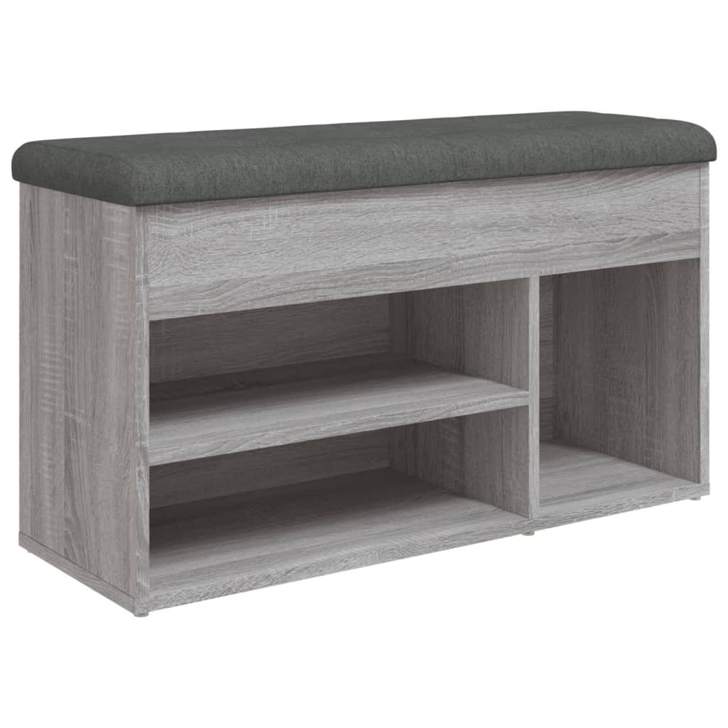 Schoenenbank 82x32x45,5 cm bewerkt hout grijs sonoma is nu te koop bij PeponiXL, paradijselijk wonen!