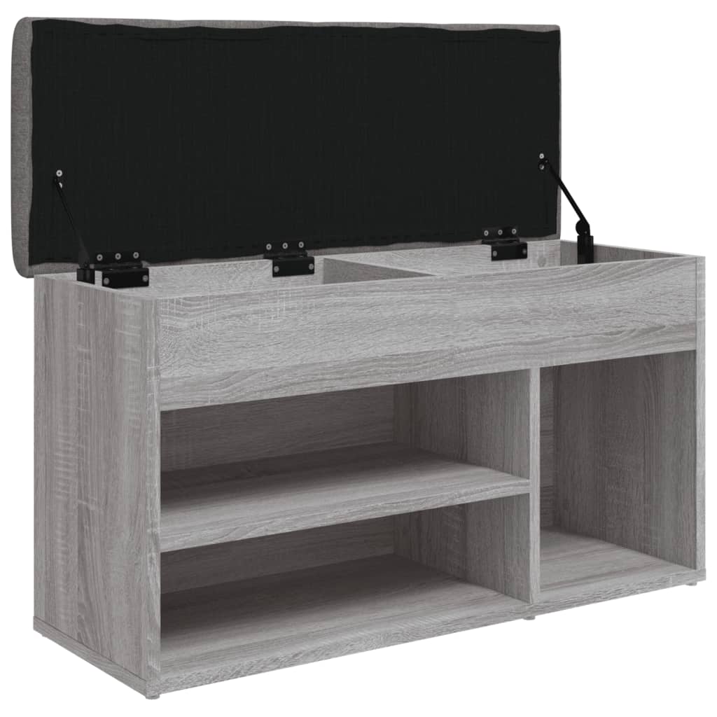 Schoenenbank 82x32x45,5 cm bewerkt hout grijs sonoma is nu te koop bij PeponiXL, paradijselijk wonen!