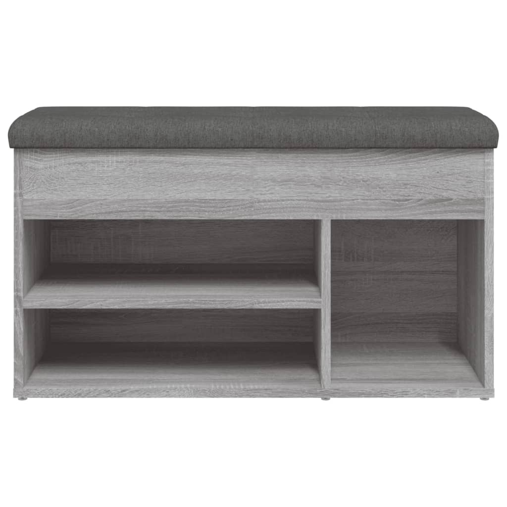 Schoenenbank 82x32x45,5 cm bewerkt hout grijs sonoma is nu te koop bij PeponiXL, paradijselijk wonen!