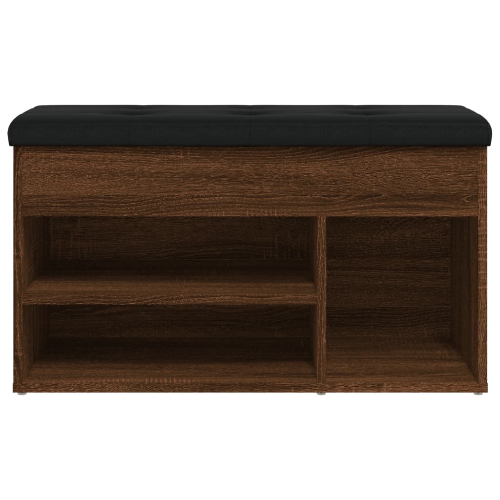 Schoenenbank 82x32x45,5 cm bewerkt hout bruin eikenkleur is nu te koop bij PeponiXL, paradijselijk wonen!