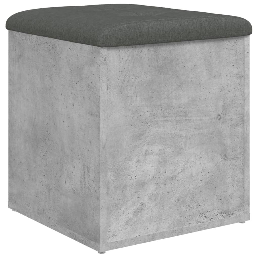 Opbergbankje 42x42x45 cm bewerkt hout betongrijs is nu te koop bij PeponiXL, paradijselijk wonen!