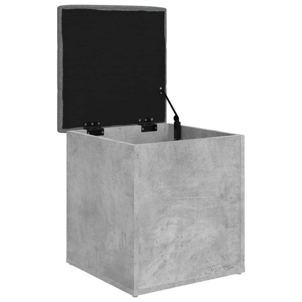 Opbergbankje 42x42x45 cm bewerkt hout betongrijs is nu te koop bij PeponiXL, paradijselijk wonen!