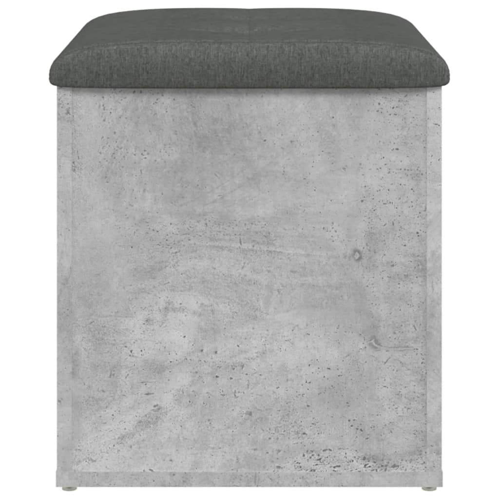 Opbergbankje 42x42x45 cm bewerkt hout betongrijs is nu te koop bij PeponiXL, paradijselijk wonen!