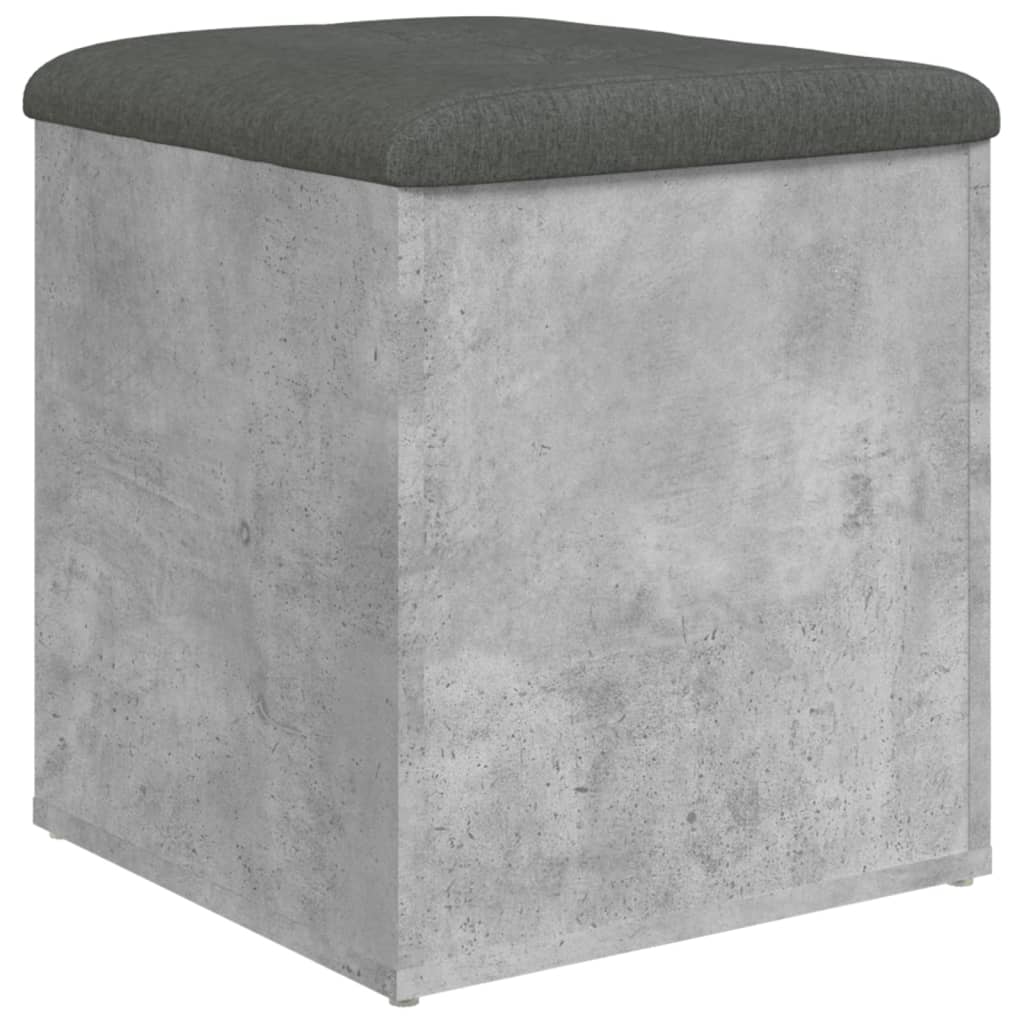 Opbergbankje 42x42x45 cm bewerkt hout betongrijs is nu te koop bij PeponiXL, paradijselijk wonen!