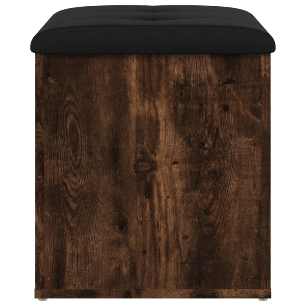 Opbergbankje 42x42x45 cm bewerkt hout gerookt eikenkleurig is nu te koop bij PeponiXL, paradijselijk wonen!