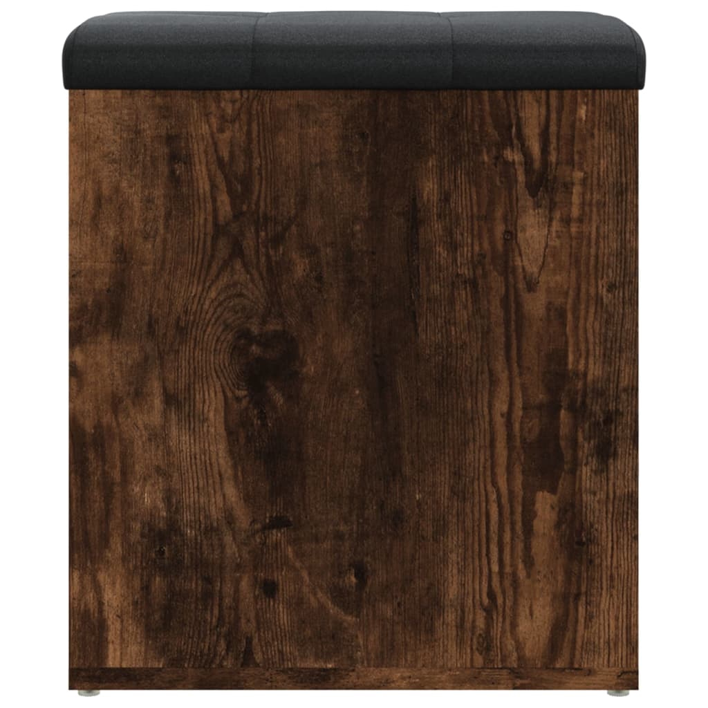 Opbergbankje 42x42x45 cm bewerkt hout gerookt eikenkleurig is nu te koop bij PeponiXL, paradijselijk wonen!