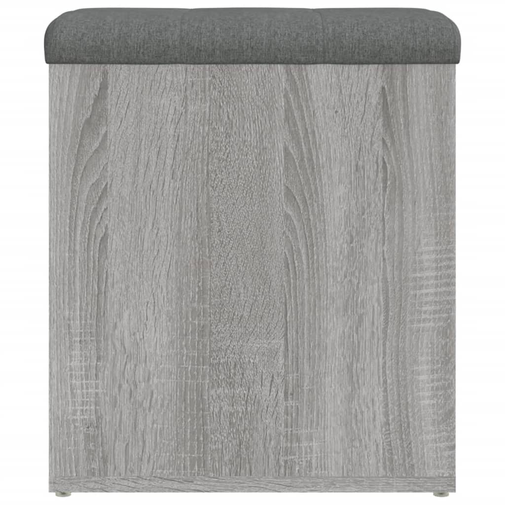 Opbergbankje 42x42x45 cm bewerkt hout grijs sonoma eikenkleurig is nu te koop bij PeponiXL, paradijselijk wonen!
