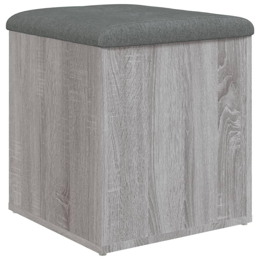 Opbergbankje 42x42x45 cm bewerkt hout grijs sonoma eikenkleurig is nu te koop bij PeponiXL, paradijselijk wonen!