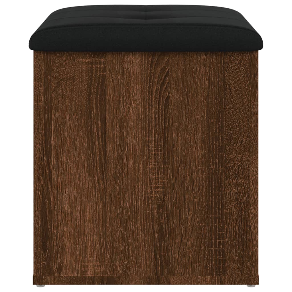 Opbergbankje 42x42x45 cm bewerkt hout bruin eikenkleur is nu te koop bij PeponiXL, paradijselijk wonen!
