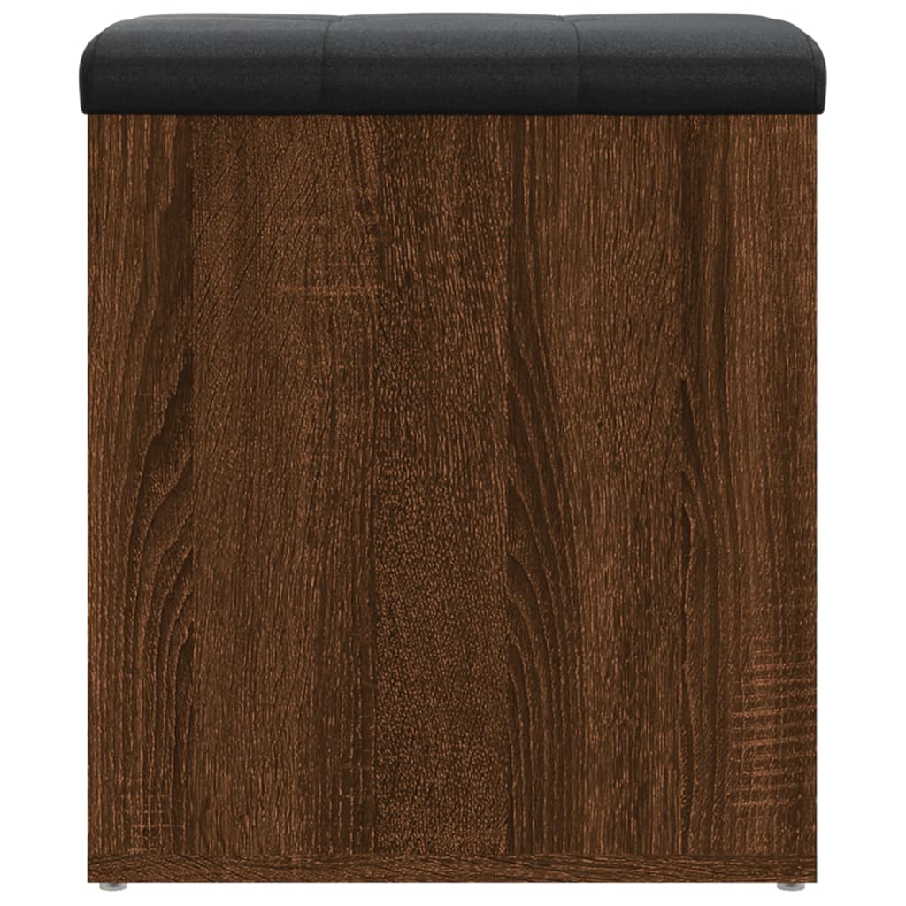Opbergbankje 42x42x45 cm bewerkt hout bruin eikenkleur is nu te koop bij PeponiXL, paradijselijk wonen!