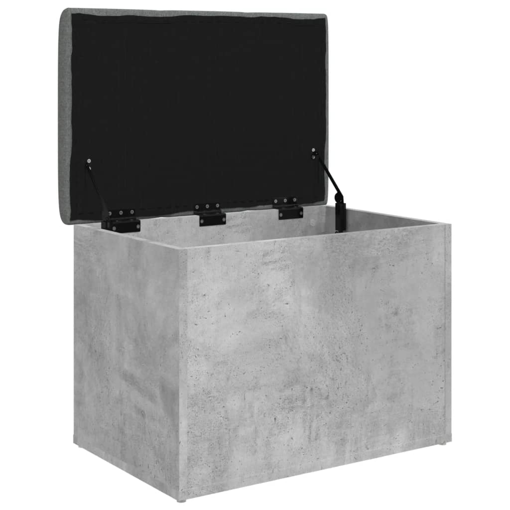 Opbergbankje 62x42x45 cm bewerkt hout betongrijs is nu te koop bij PeponiXL, paradijselijk wonen!