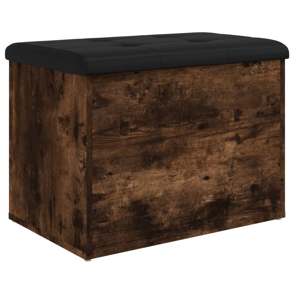 Opbergbankje 62x42x45 cm bewerkt hout gerookt eikenkleurig is nu te koop bij PeponiXL, paradijselijk wonen!