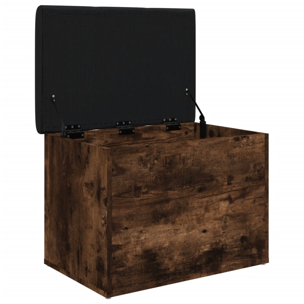 Opbergbankje 62x42x45 cm bewerkt hout gerookt eikenkleurig is nu te koop bij PeponiXL, paradijselijk wonen!