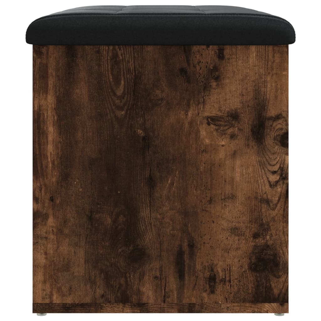 Opbergbankje 62x42x45 cm bewerkt hout gerookt eikenkleurig is nu te koop bij PeponiXL, paradijselijk wonen!