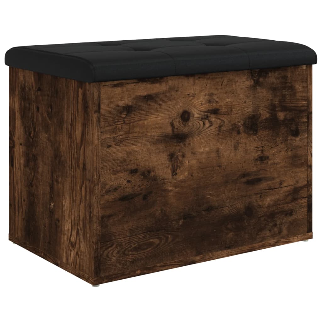 Opbergbankje 62x42x45 cm bewerkt hout gerookt eikenkleurig is nu te koop bij PeponiXL, paradijselijk wonen!